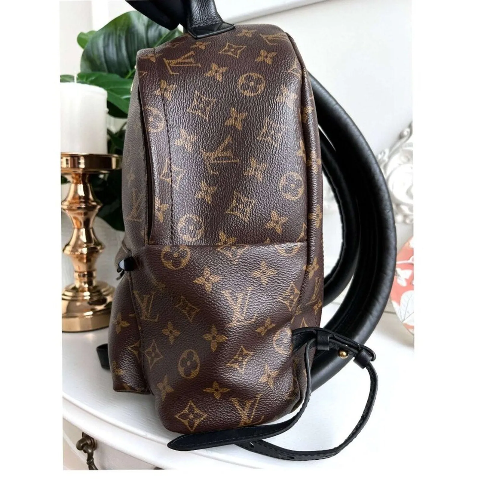 100% Authentic Louis Vuitton Backpack Palm Springs MM Monogram FL2158