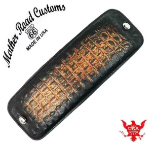 1999-2017 Harley Dyna Passenger P-Pad US Steel Pan Antique Brown Alligator