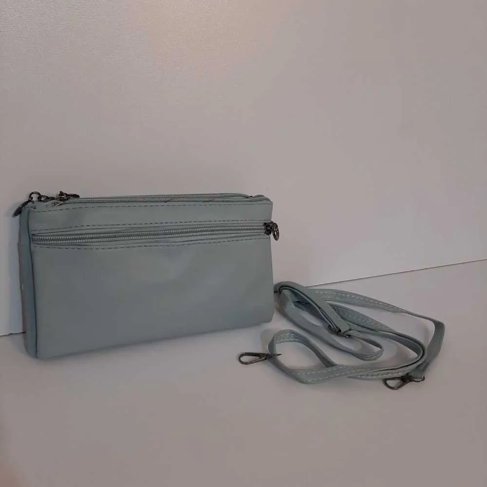 2 in 1 Wallet   Crossbody Bag - Blue - W18