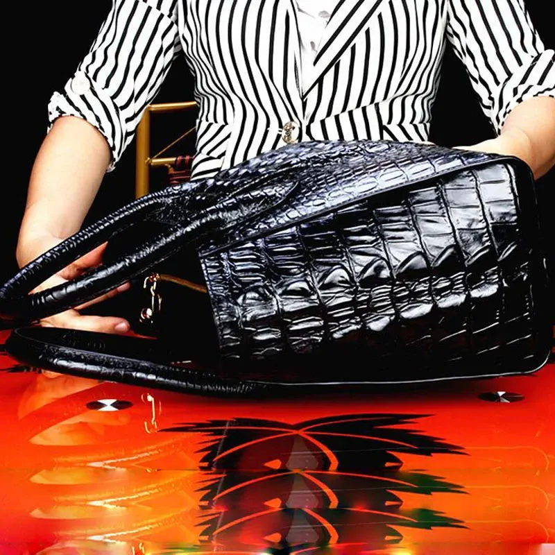 2024 New Trend Crocodile leather HandBags leather Messenger Bag Famous Brand Fashion Shoulder bag lionrihua handbags handbags