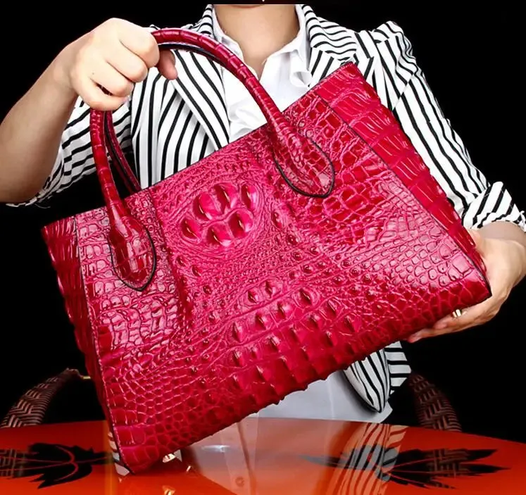 2024 New Trend Crocodile leather HandBags leather Messenger Bag Famous Brand Fashion Shoulder bag lionrihua handbags handbags