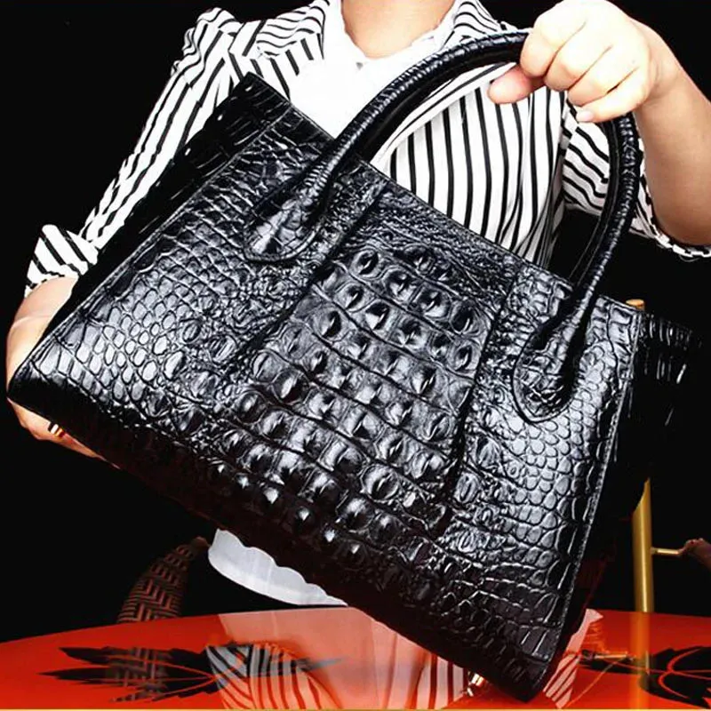 2024 New Trend Crocodile leather HandBags leather Messenger Bag Famous Brand Fashion Shoulder bag lionrihua handbags handbags