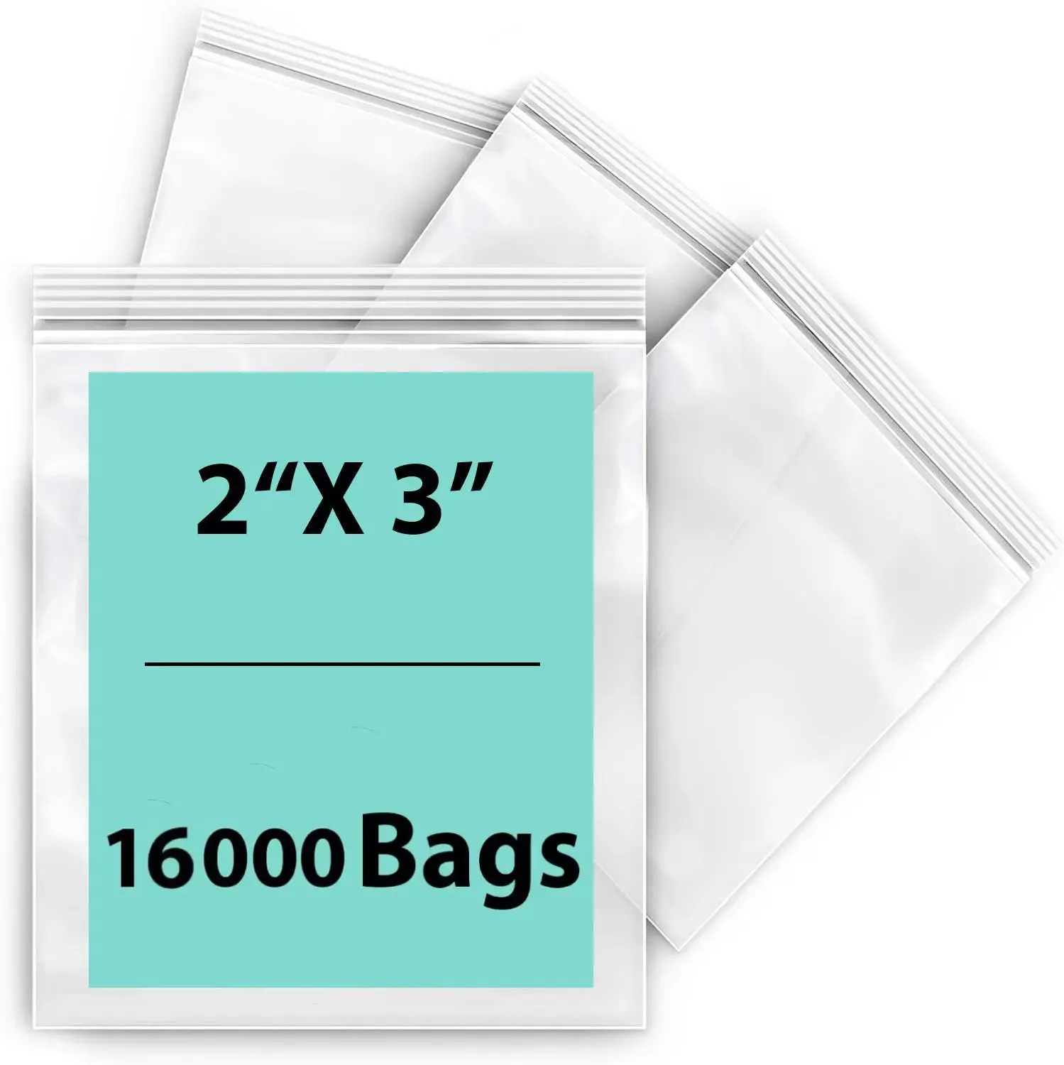 2X3 inches Reclosable Single Line Zipper Poly Bags 4 Mil (LDPE)