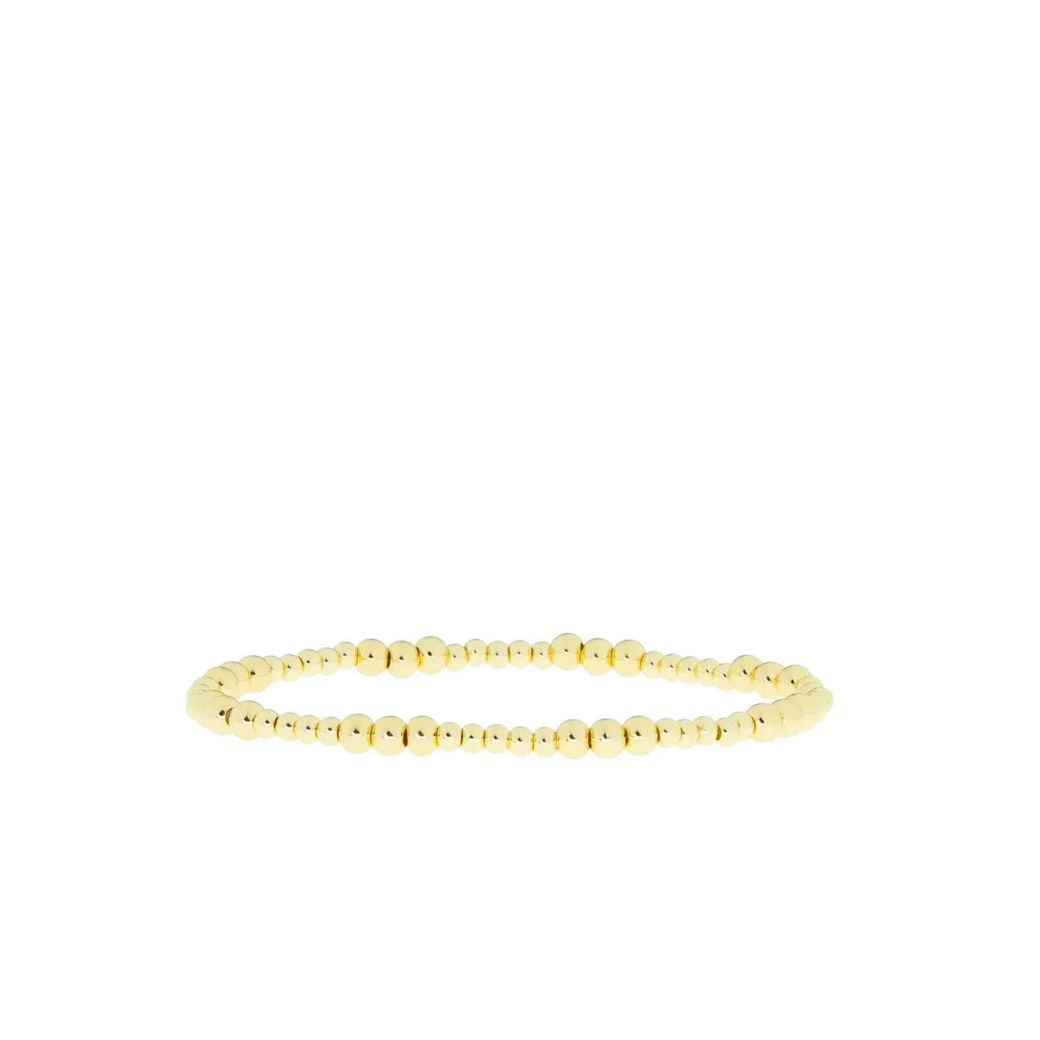 3mm x 4mm Patterned Ball Bracelet (Gold)