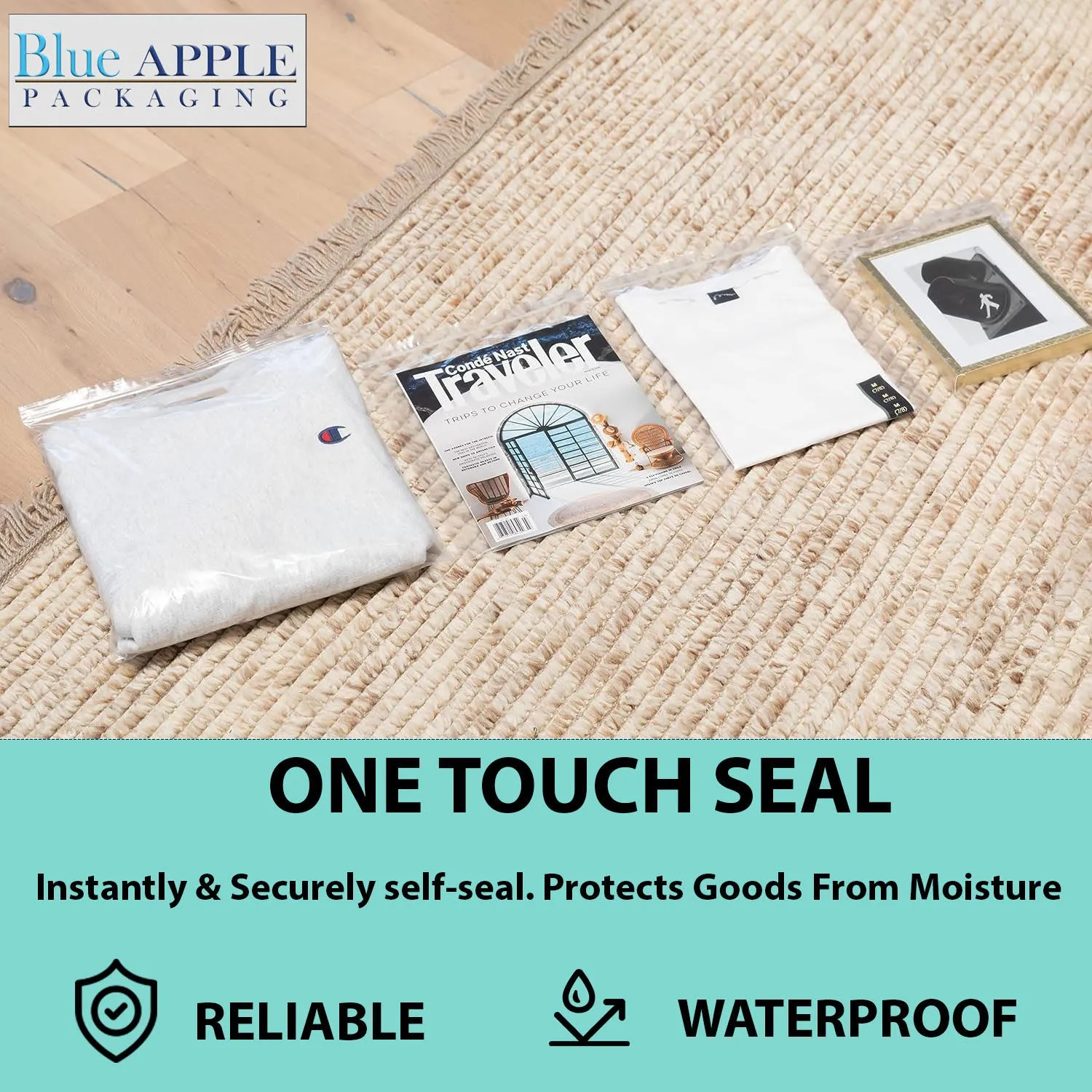 6X8 inches Reclosable Single Line Zipper Poly Bags 4 Mil (LDPE) Pint Freezer Size