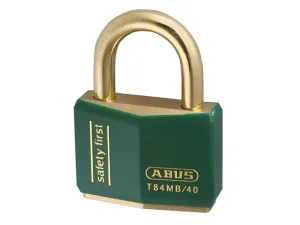 ABUS Mechanical T84Mb/40Mm Green Rustproof Padlock Keyed Alike 8403