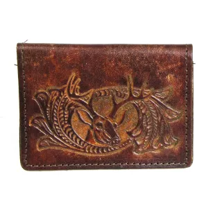 AC303-36  Antique Finish Card Case - Deer Head