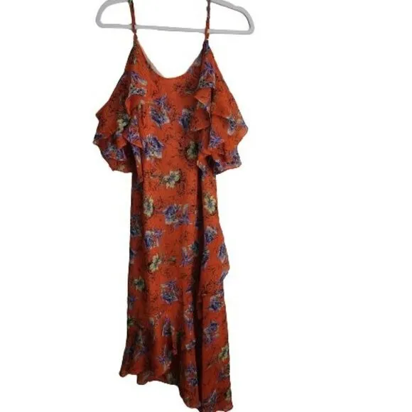 Adelyn Rae Flowy Bohemian Floral High Low Midi Maxi Dress Size XS