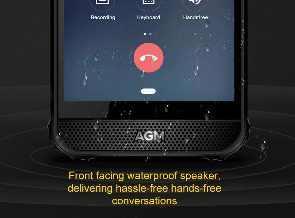 AGM A10 Front placed speaker 5.7"" HD  4G/6G  128G Android 9 Rugged Phone 4400mAh IP68 Waterproof Smartphone black_4GB 128GB-Russian version