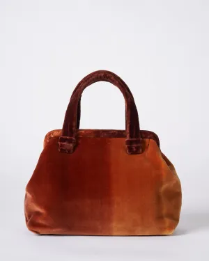 alexandra top handle - rust velvet ombre