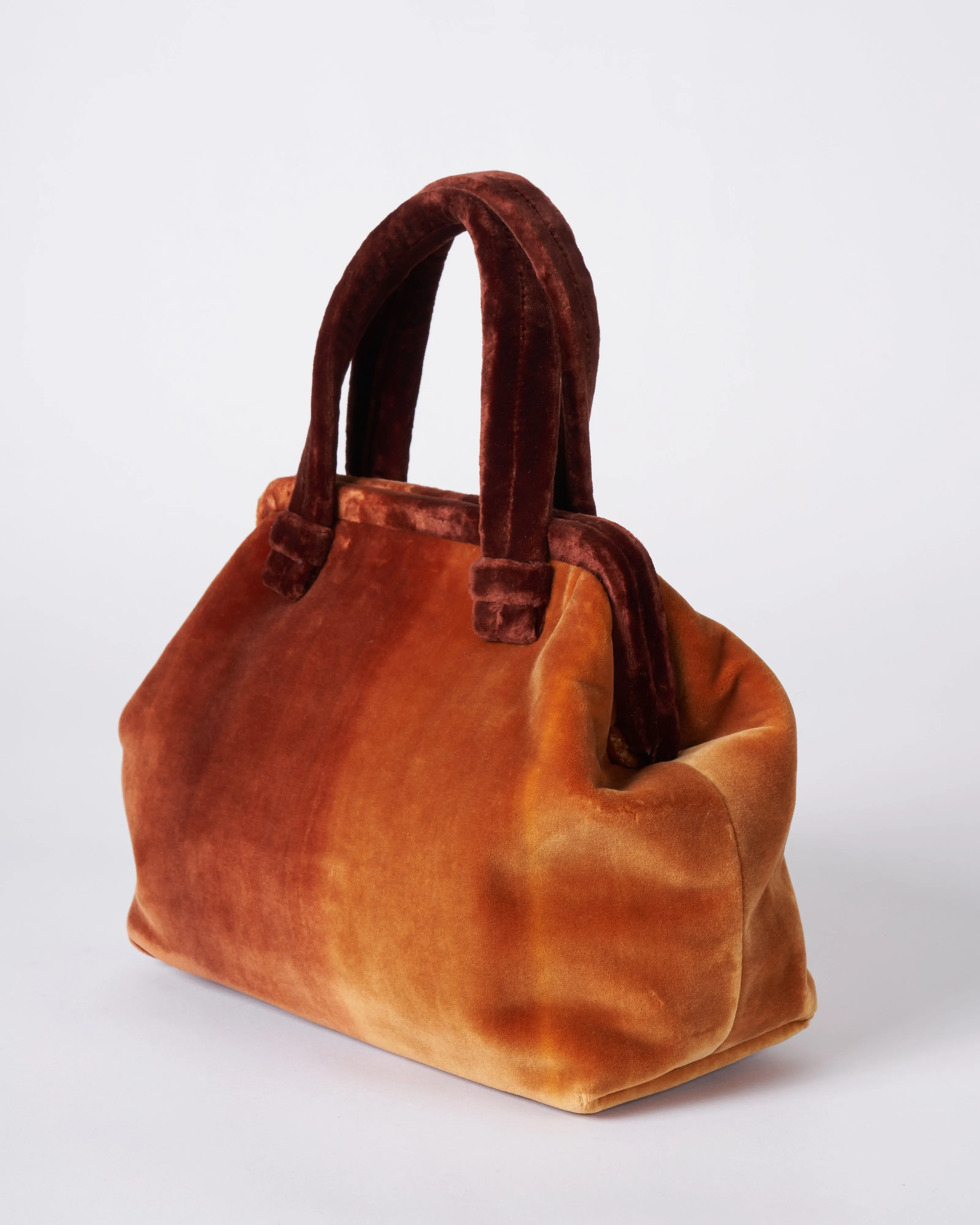 alexandra top handle - rust velvet ombre