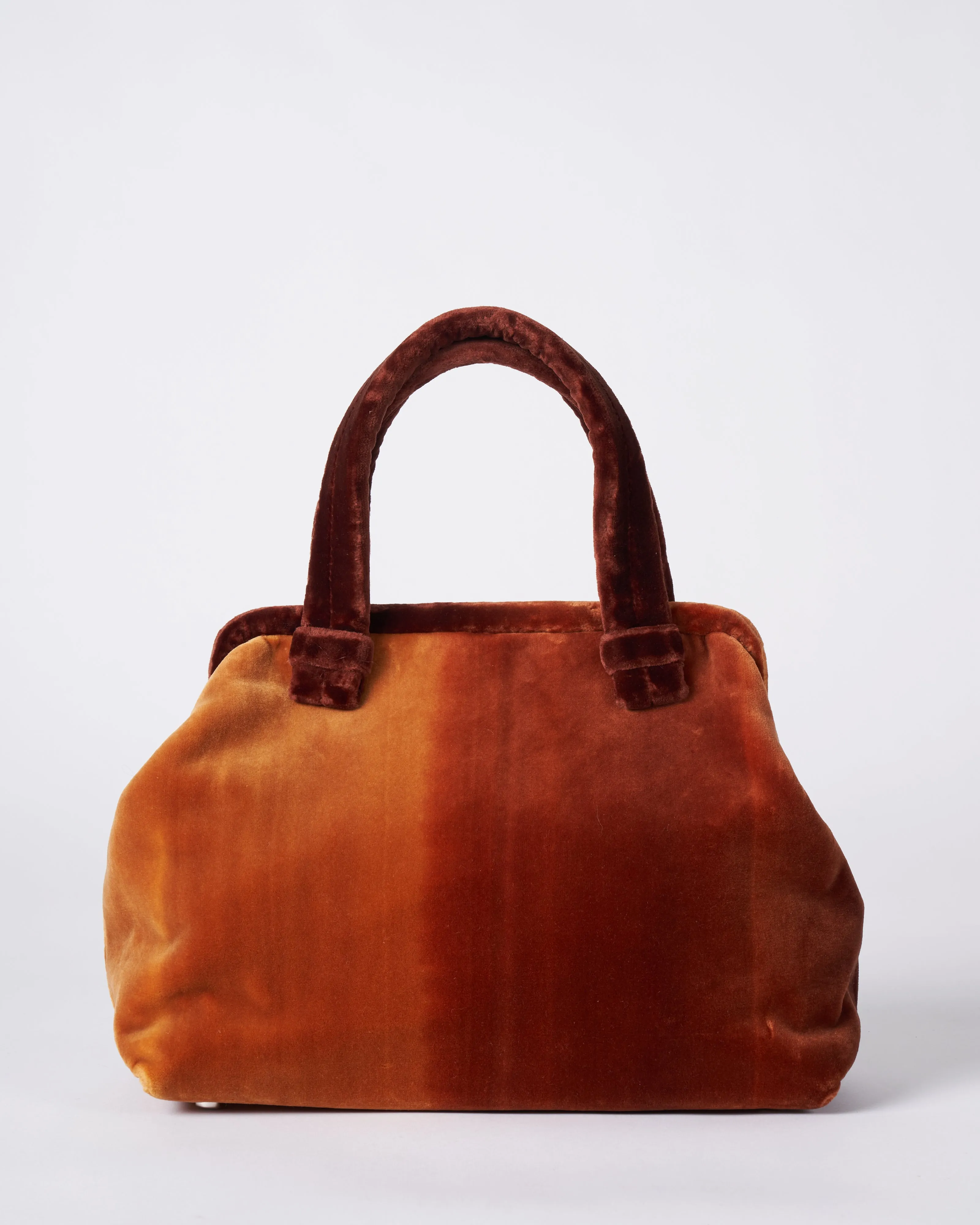 alexandra top handle - rust velvet ombre