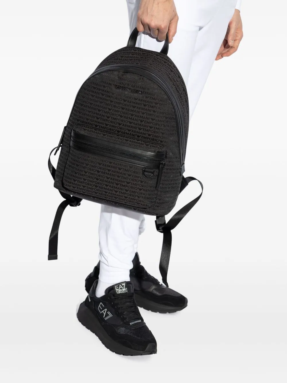 Allover logo backpack