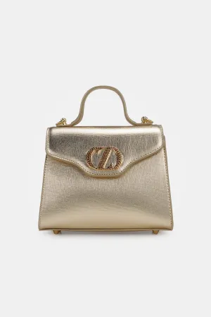 Anne Top Handle Bag - Gold