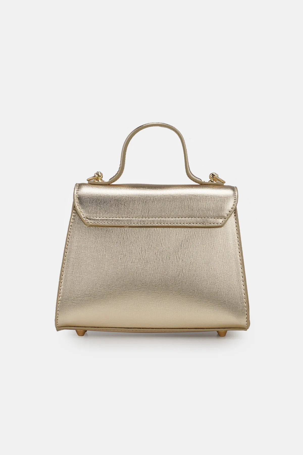 Anne Top Handle Bag - Gold