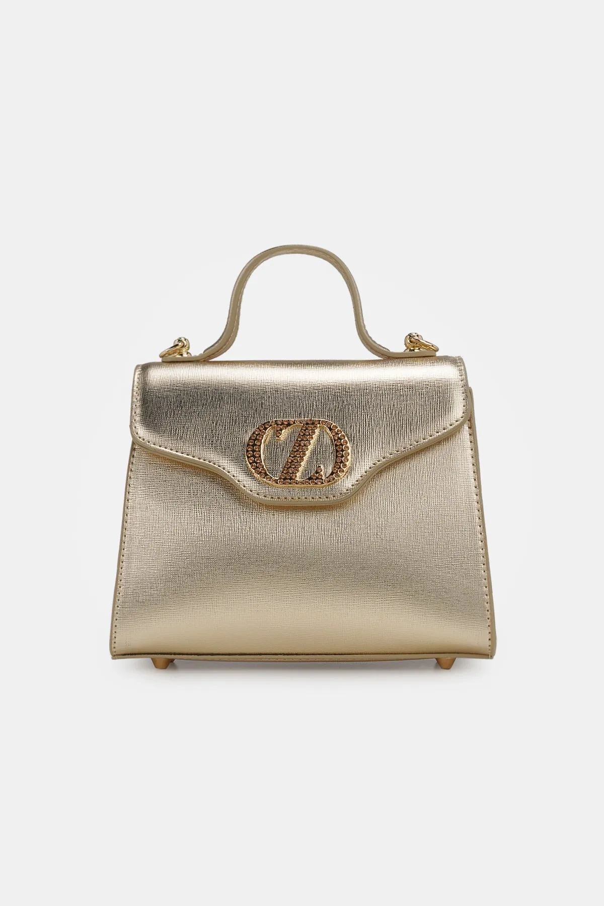 Anne Top Handle Bag - Gold