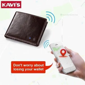 Anti-Lost/Theft Bluetooth Genuine  Leather Smart-Wallet