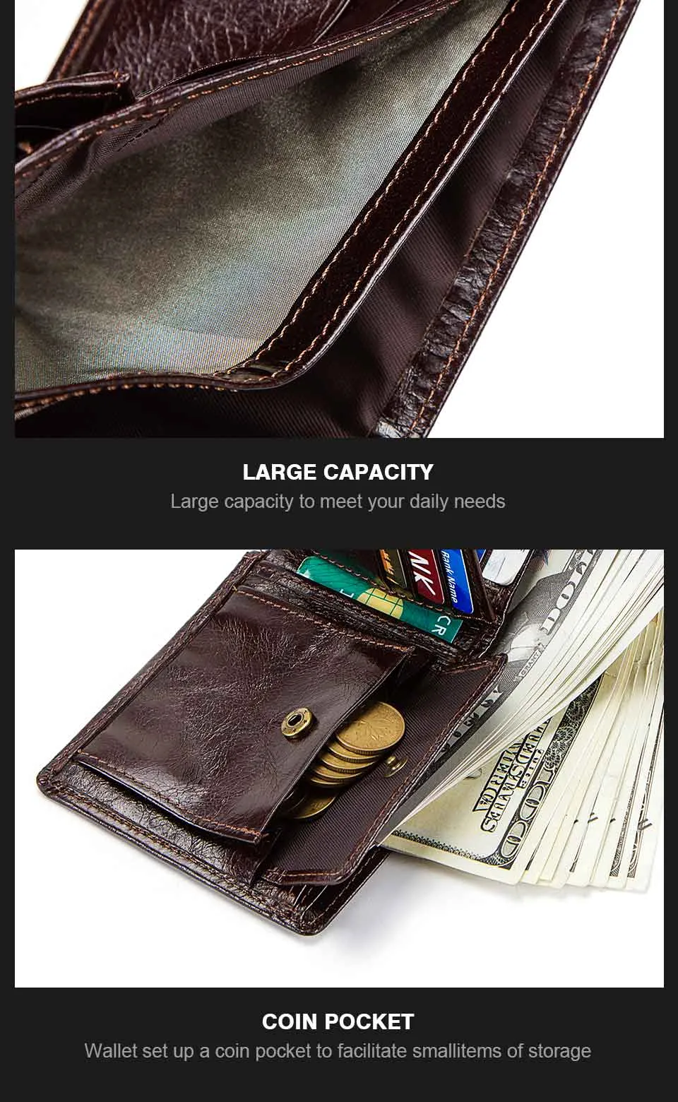 Anti-Lost/Theft Bluetooth Genuine  Leather Smart-Wallet
