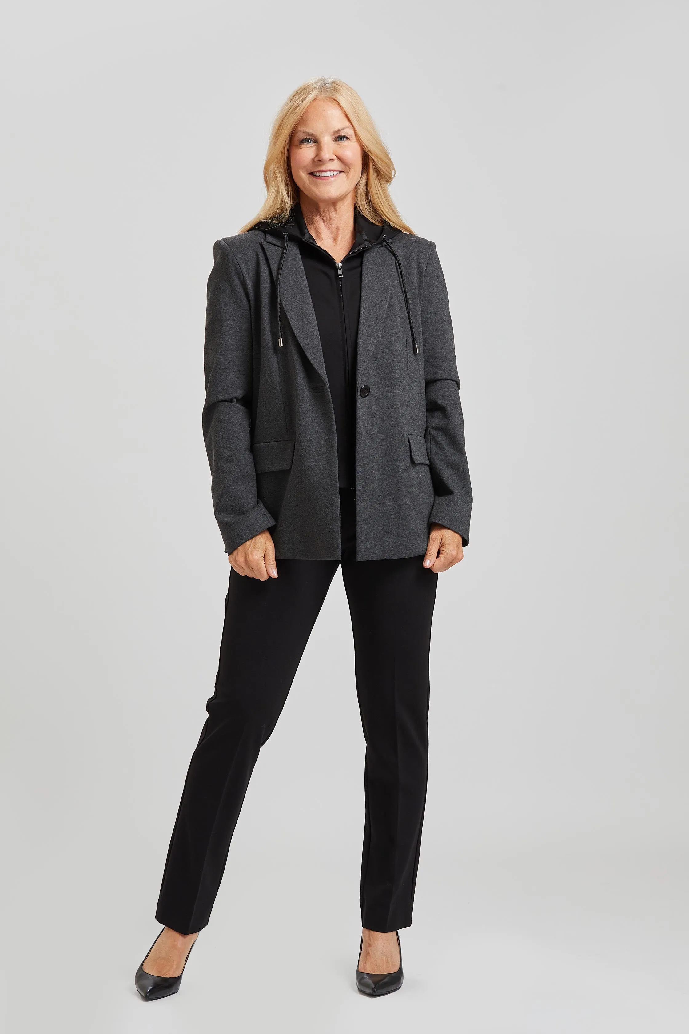 Ari Detachable Hood Jacket - Paramount Knit