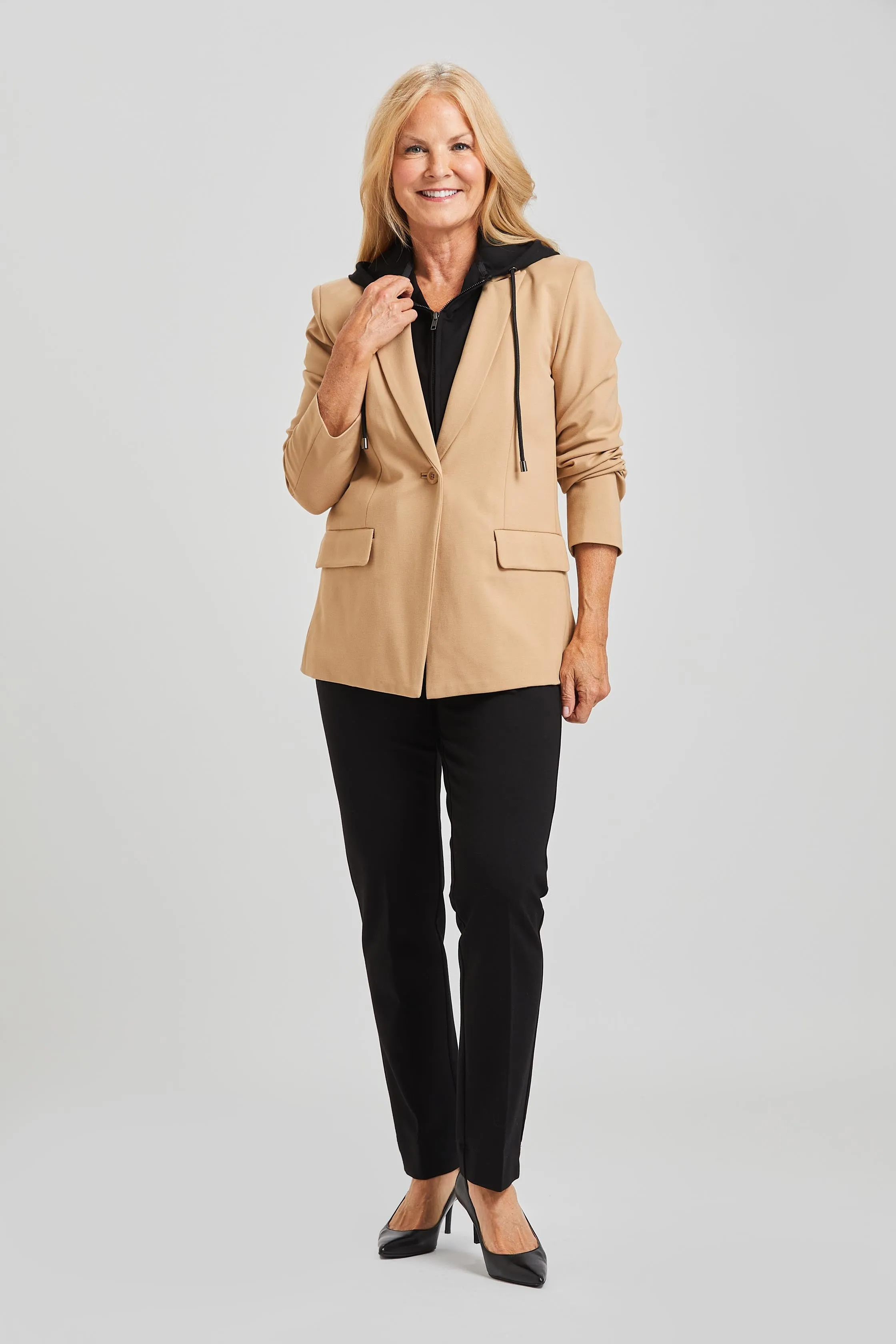 Ari Detachable Hood Jacket - Paramount Knit