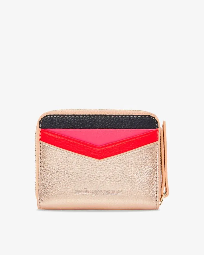 ARLINGTON MILNE Alexis Zip Purse - Rose Gold Multi