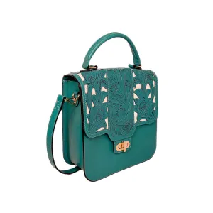 Artisan Teal Blue Rider Top Handle Bag