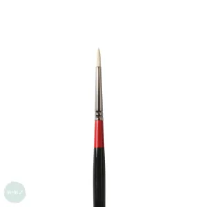 ARTIST HOG  Bristle Brush-  Daler Rowney - GEORGIAN G24 - ROUND Long handle - 1