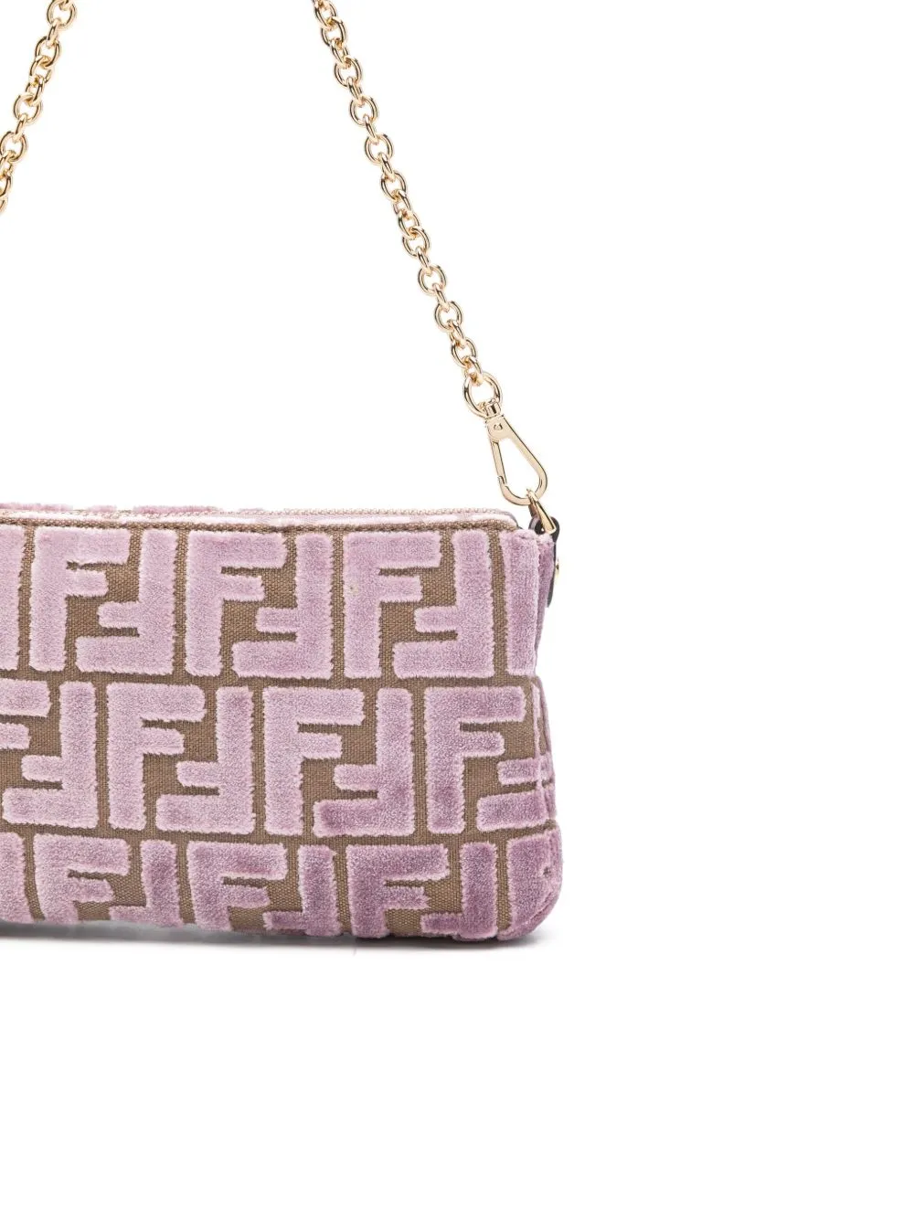 Baguette velvet mini bag