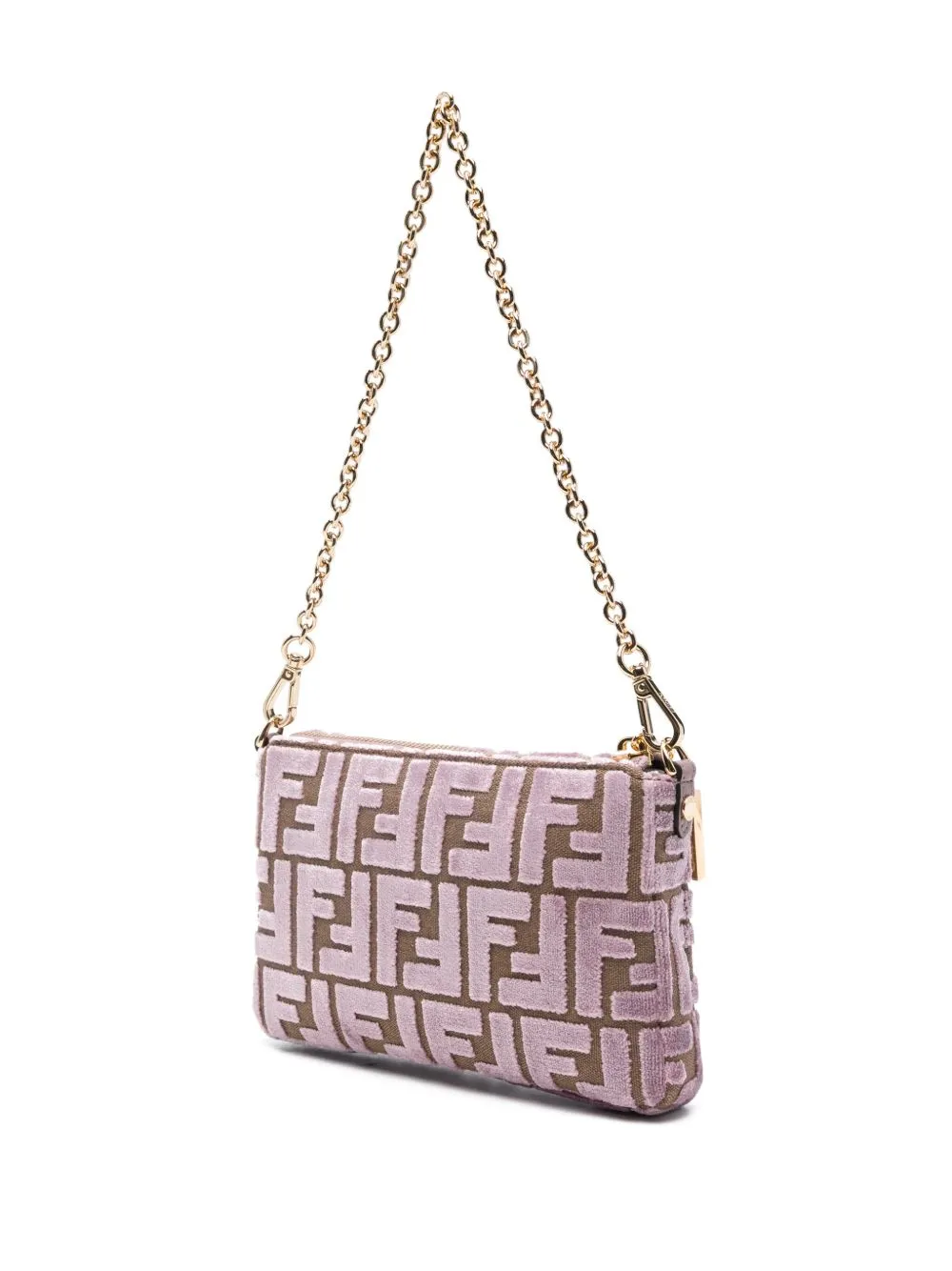 Baguette velvet mini bag