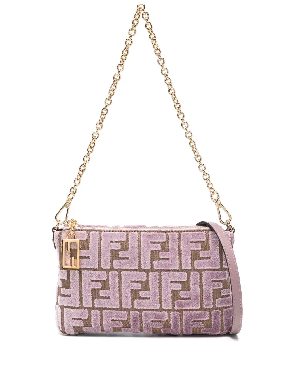 Baguette velvet mini bag