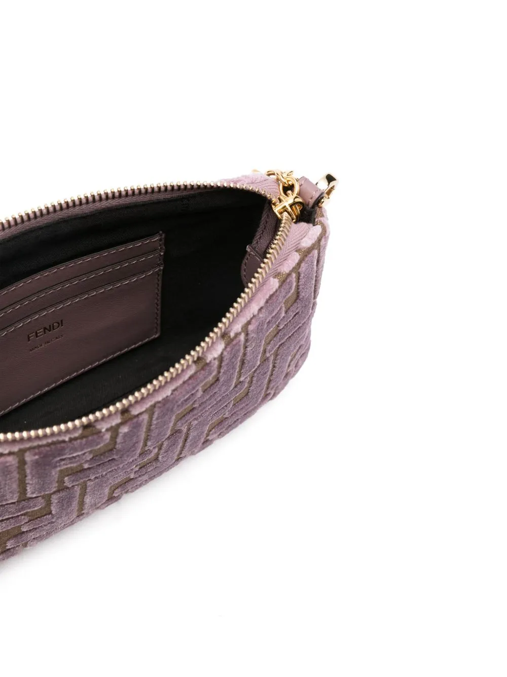 Baguette velvet mini bag