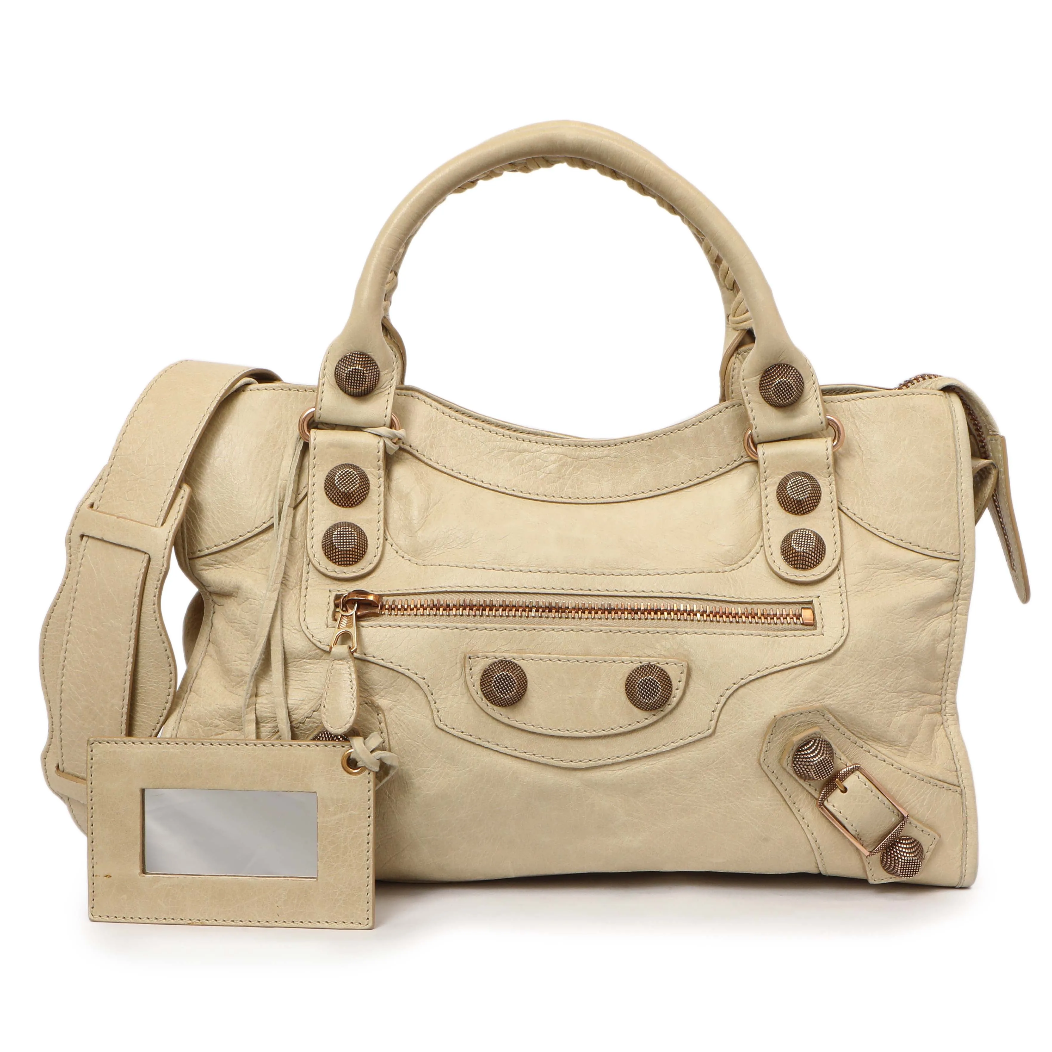 Balenciaga Beige Lambskin Giant 21 City