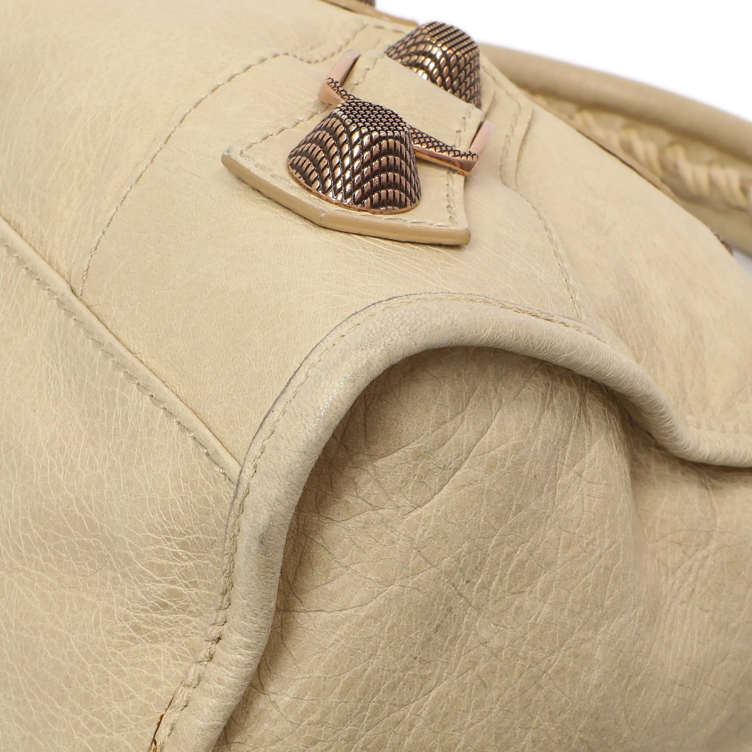 Balenciaga Beige Lambskin Giant 21 City
