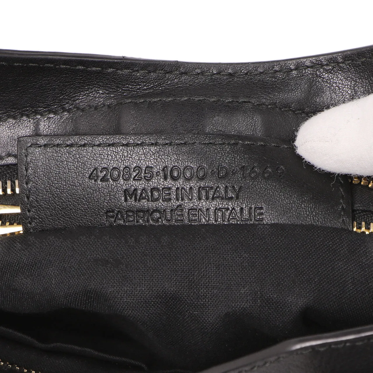 Balenciaga Black Calfskin Metal Plate Mini  City