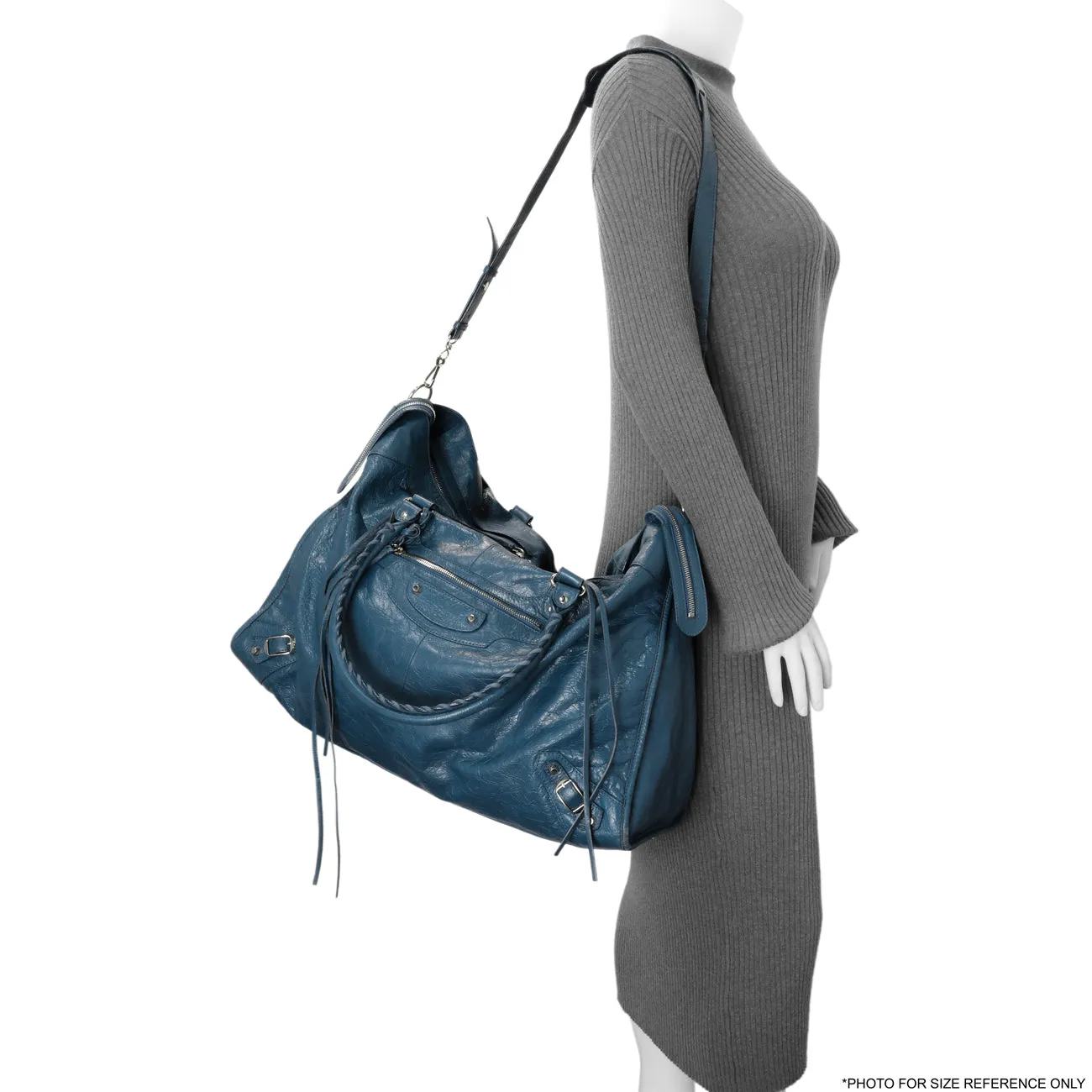 Balenciaga Bleu Profond Lambskin Classic Hardware XL City