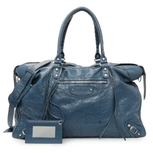 Balenciaga Bleu Profond Lambskin Classic Hardware XL City