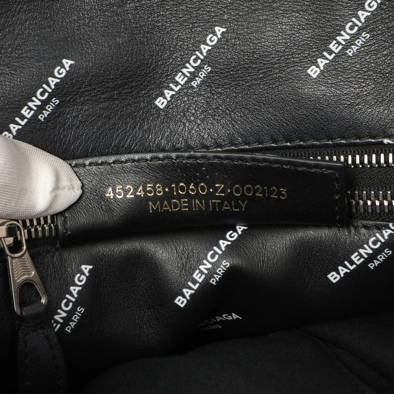 Balenciaga Calfskin Allover Logo XS Bazar Shopper Tote
