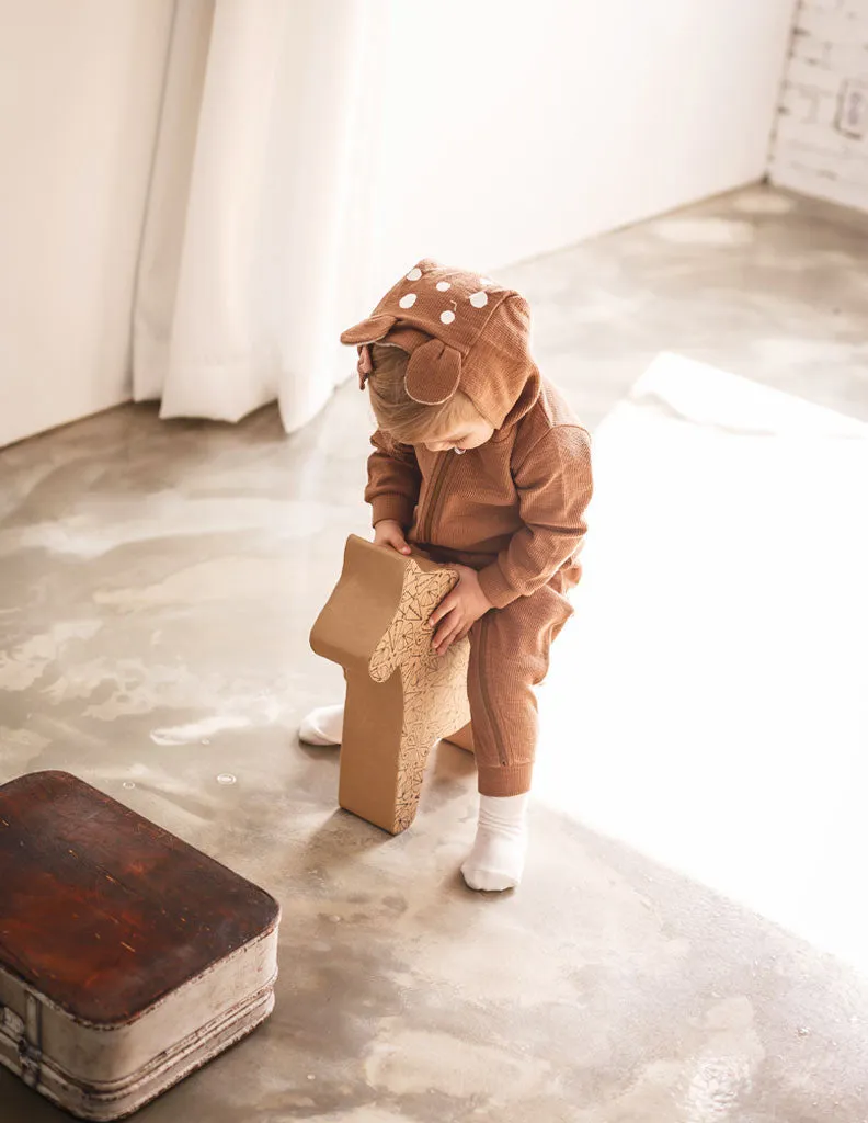 Bambi Hooded Jumpsuit Grey