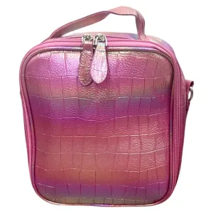 Bari Lynn Rainbow Croc Inspired Lunch Box - Fuchsia