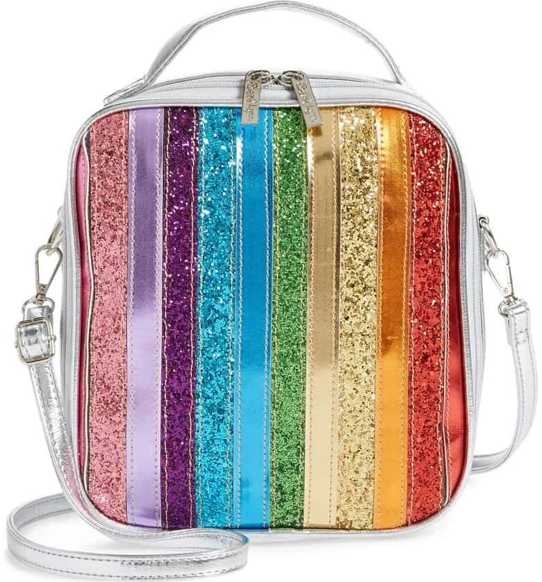 Bari Lynn Rainbow Glitter Lunch Box