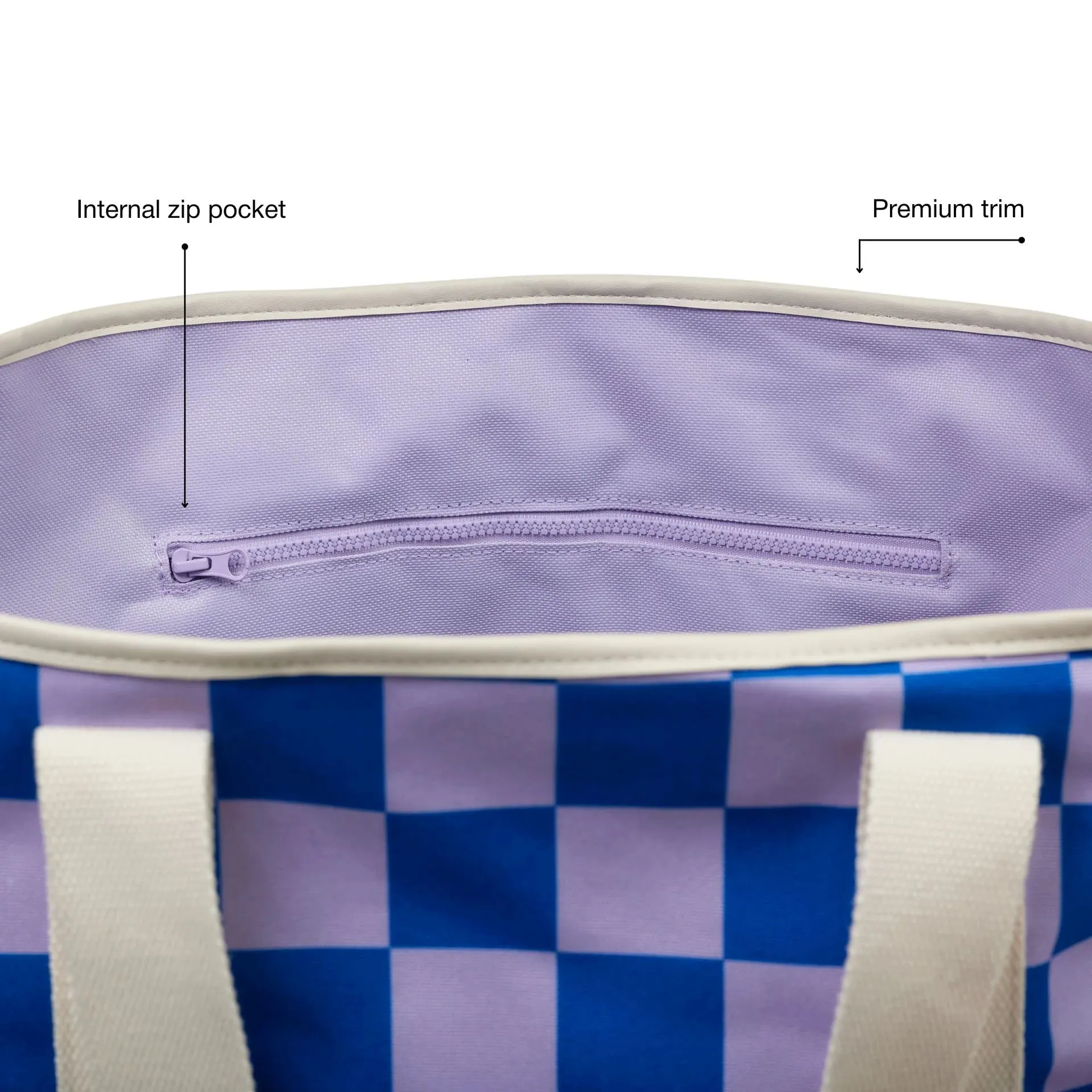 BASE Beach Base - Lilac / Blue Check