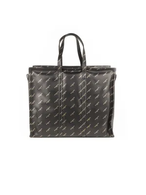 Bazar All Over Medium Shopping Bag - Black