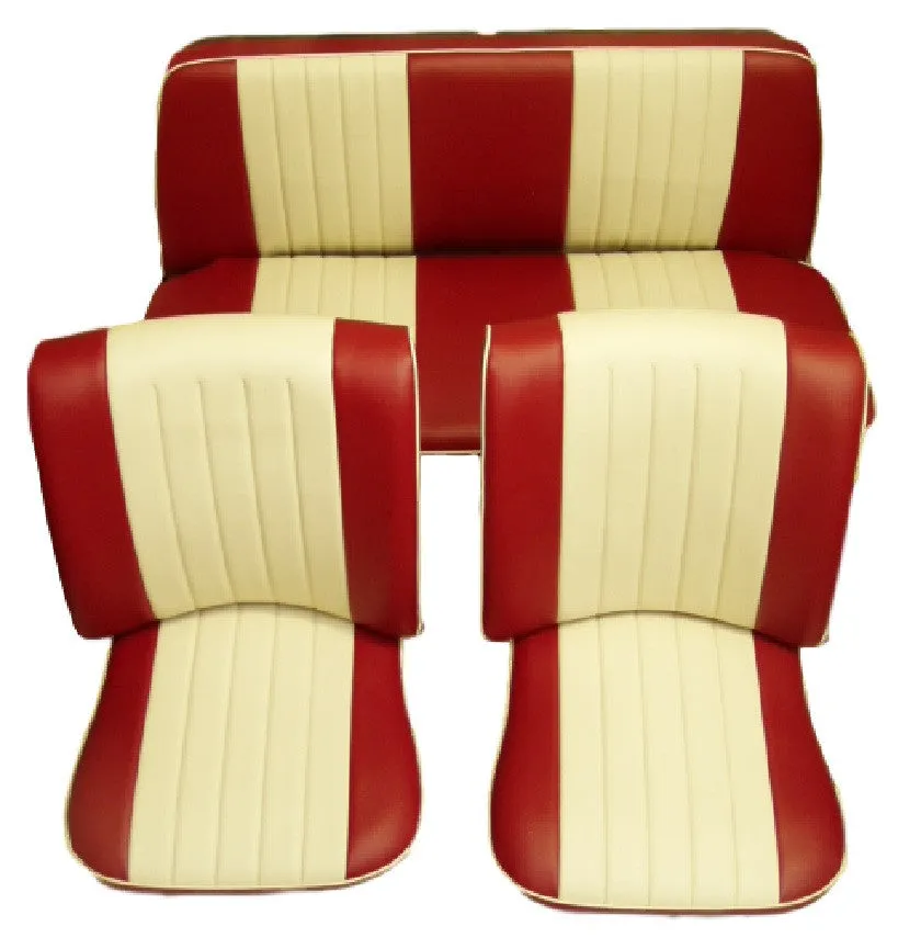 BEETLE CABRIO 73on TWOTONE FRONT & REAR SEAT COVERS (3 POINTS)
