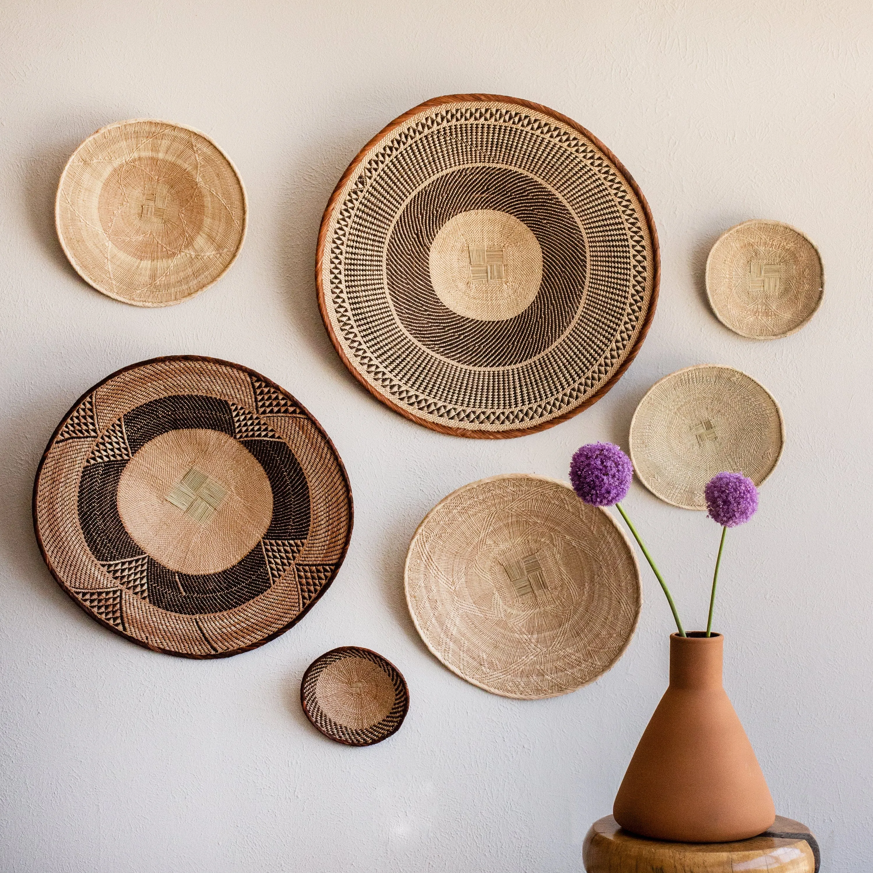 Binga Patterned Brown & Natural Wall Art