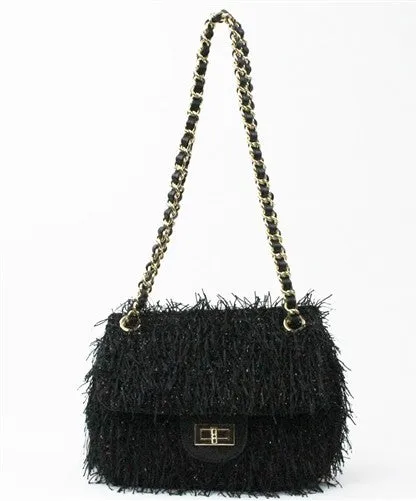 Black Fringe Bag