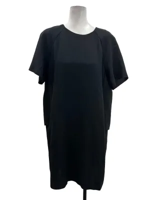 Black Shoulder Zip Dress
