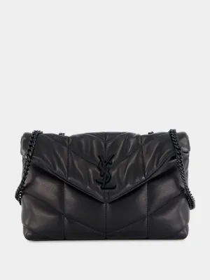 Black Toy Puffer Bag in Lambskin