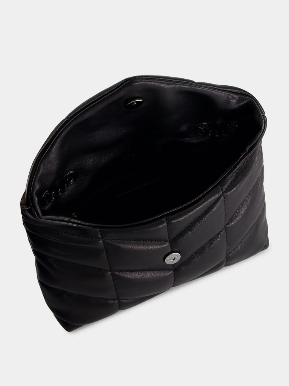 Black Toy Puffer Bag in Lambskin