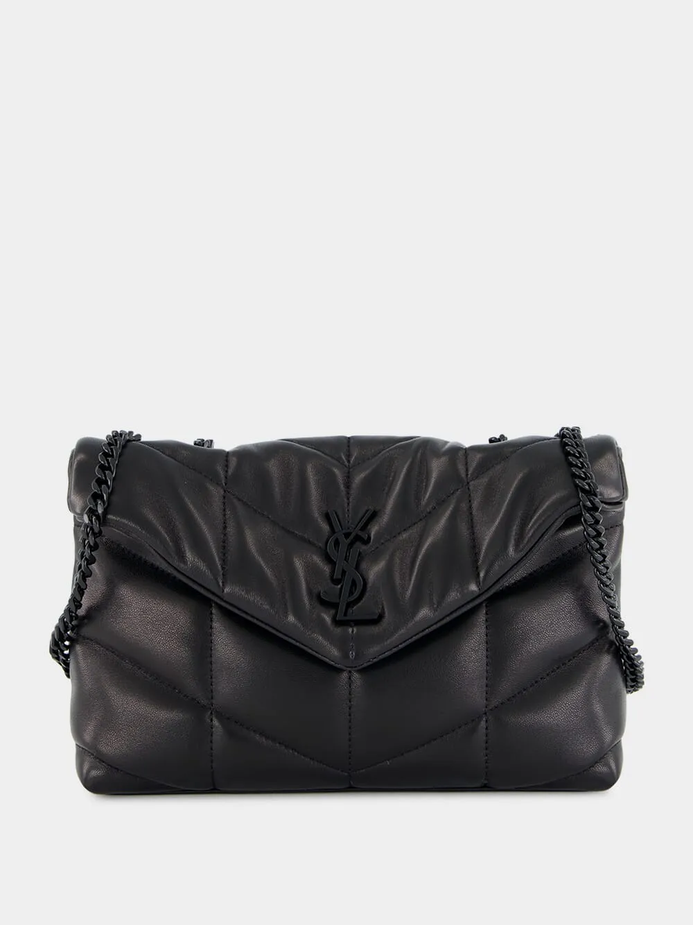 Black Toy Puffer Bag in Lambskin