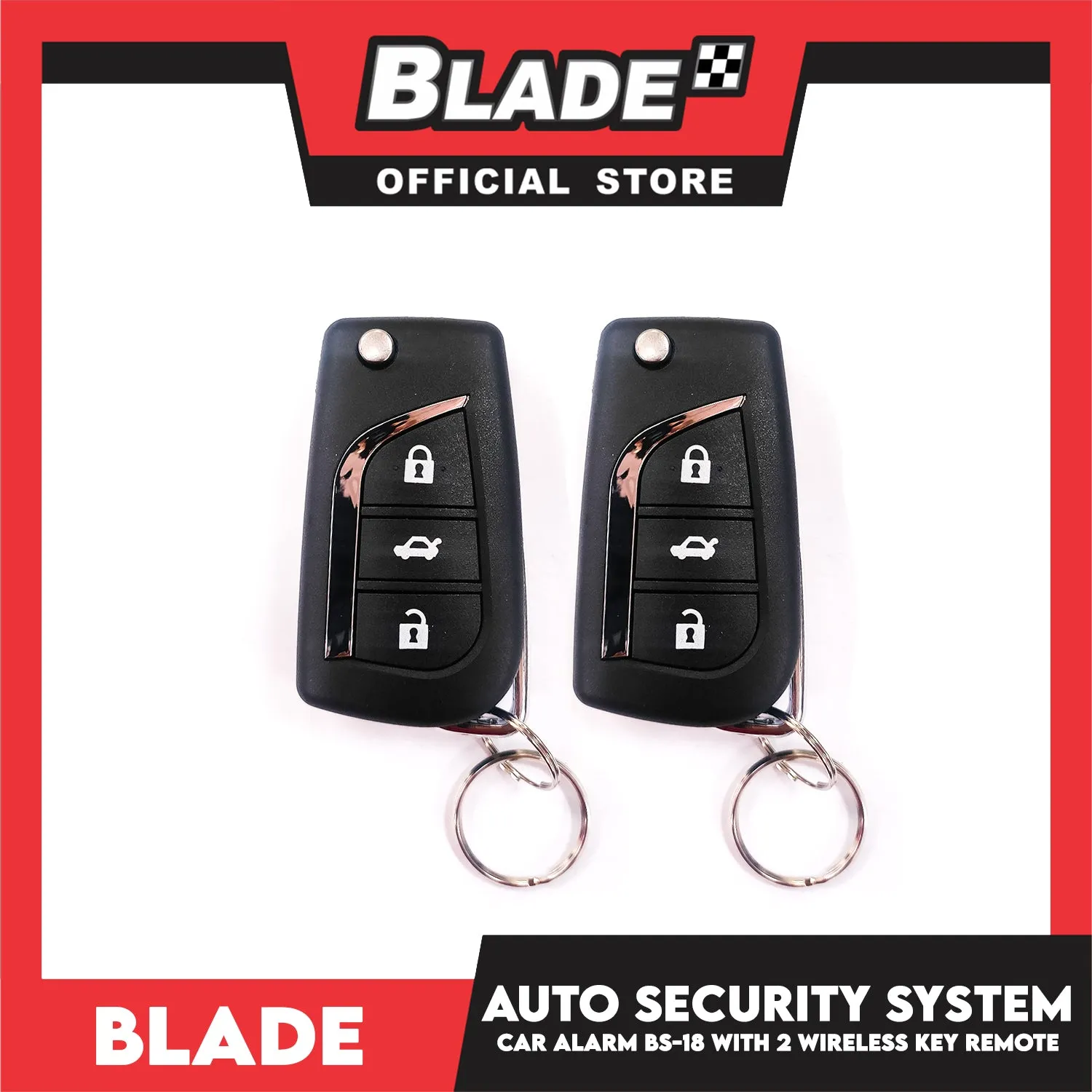 Blade Car Alarm BS-18 Auto Security Keyless Entry System With Anti Theft Protection
